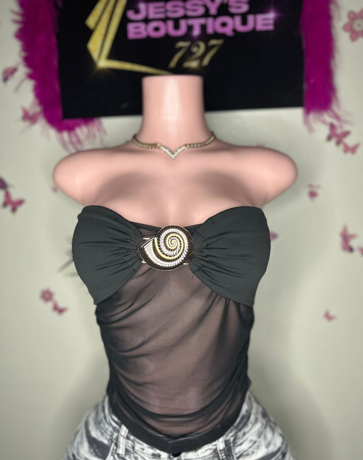 Trim Mesh Tube Top