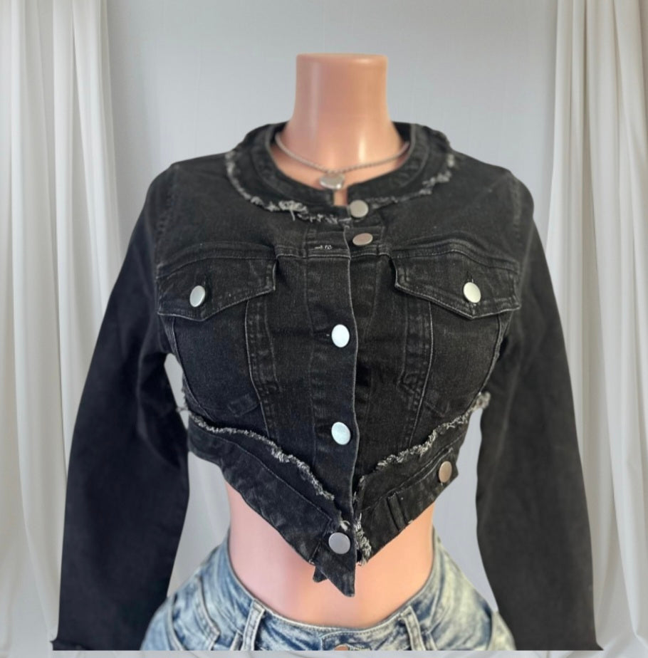 Denim Black Jacket