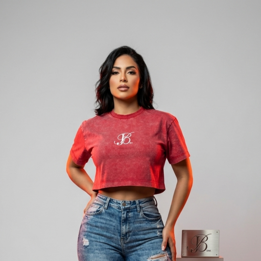 Washing RED Crop Top
