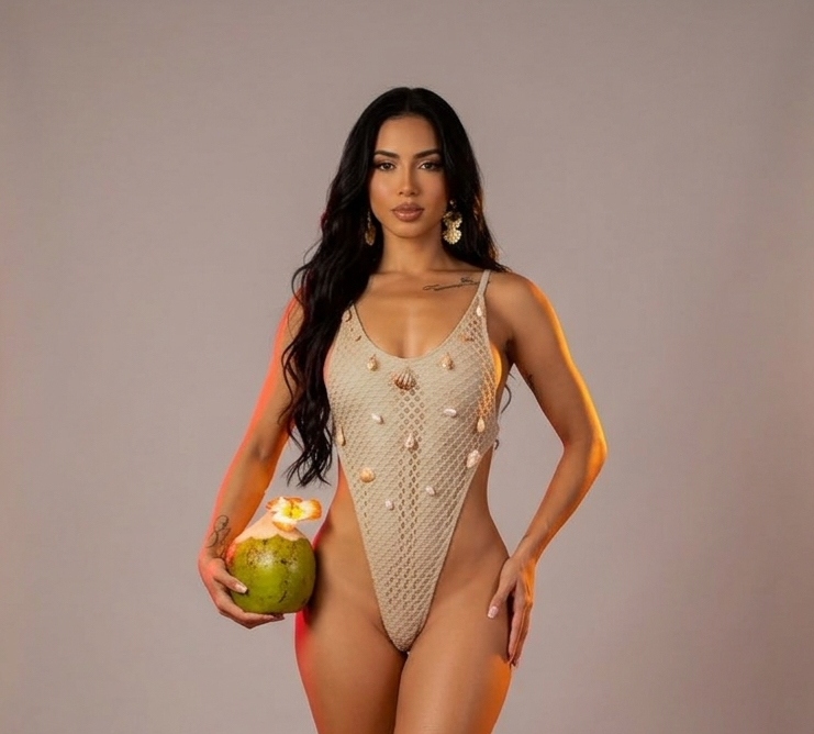 Concha Swimsuit Beige