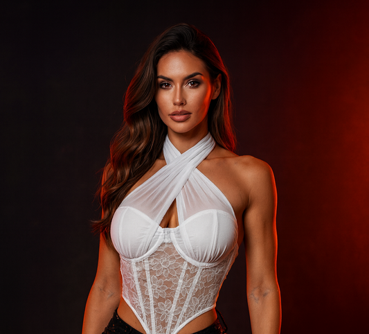 Kiara Corset White Top