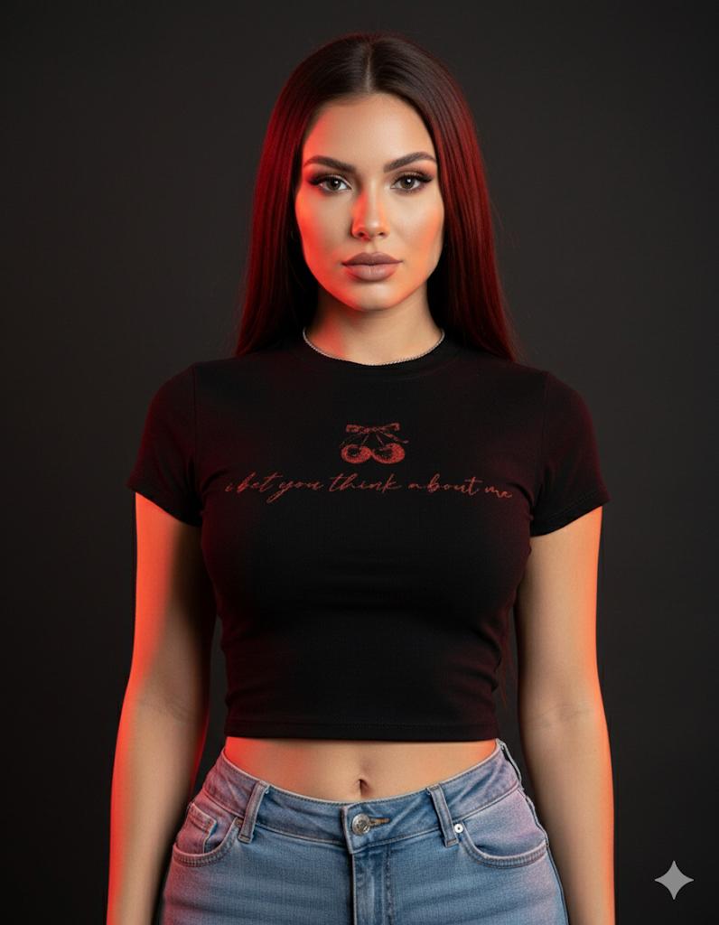 Black Out 🍒 Crop Top