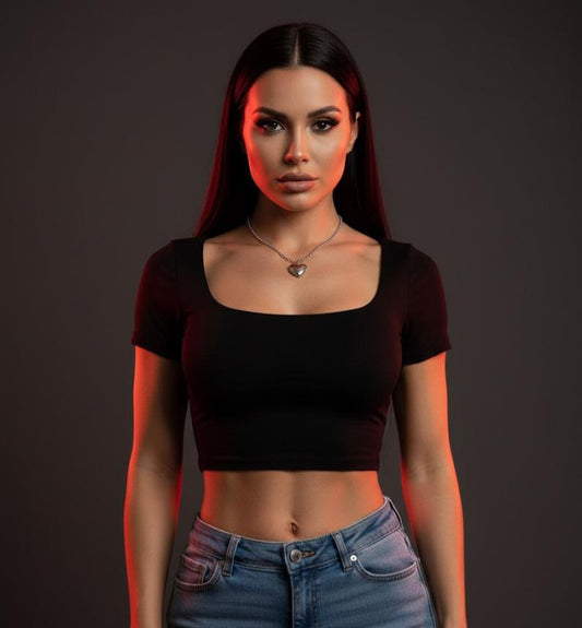 Runy Black Crop top