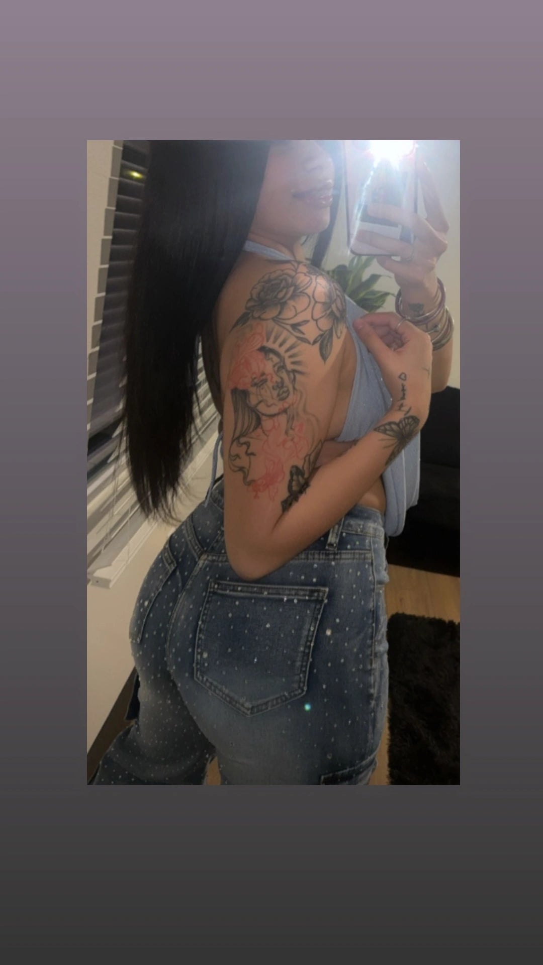 Cargo Pants Rhinestone