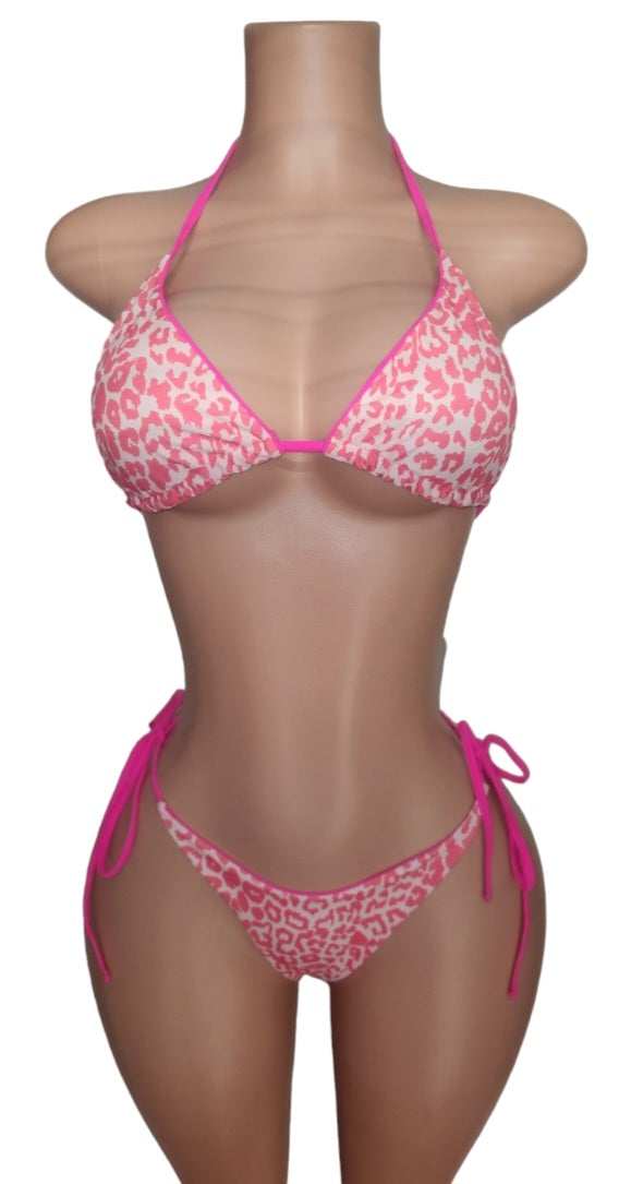 Pink Animal Print Bikini