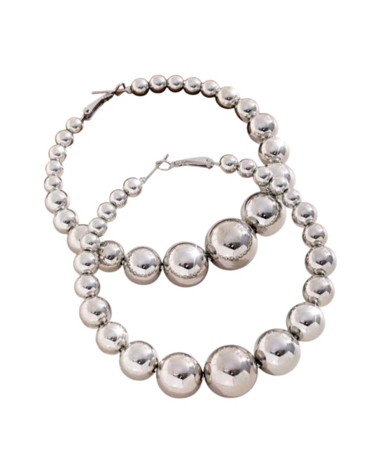 Big Ball silver Earrings