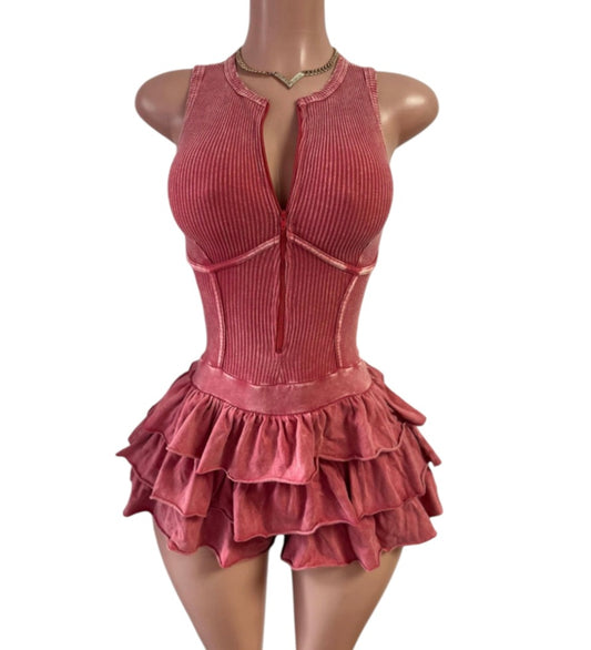 Pink Rose Romper