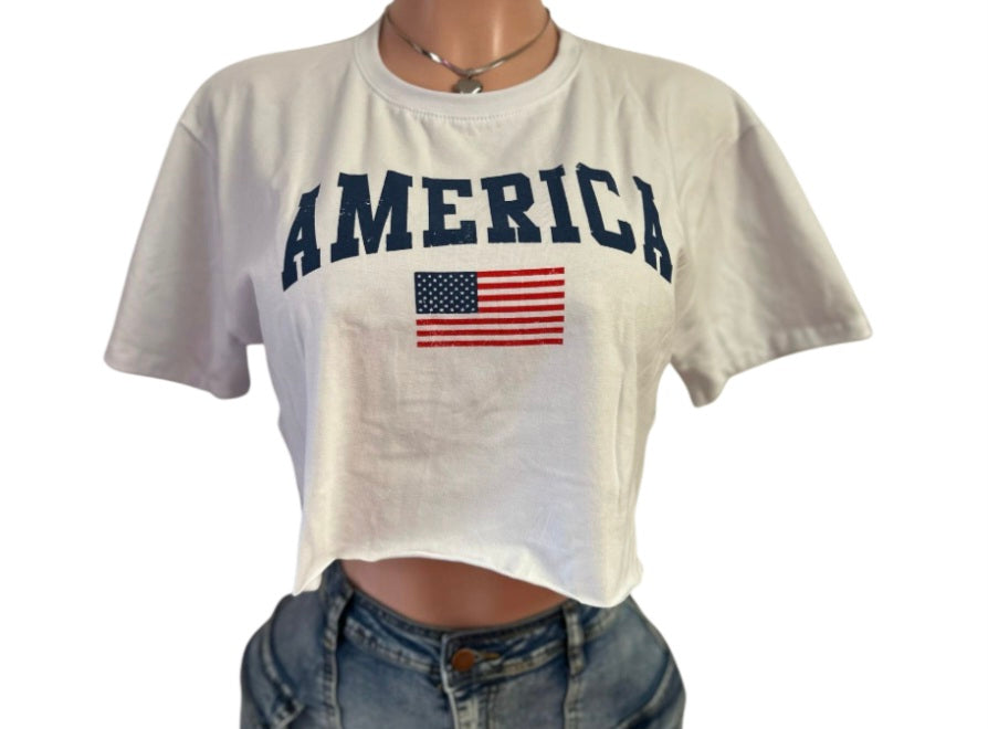 America Flag Top