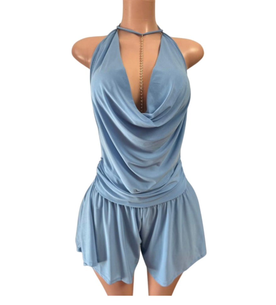 Michu Blue Romper