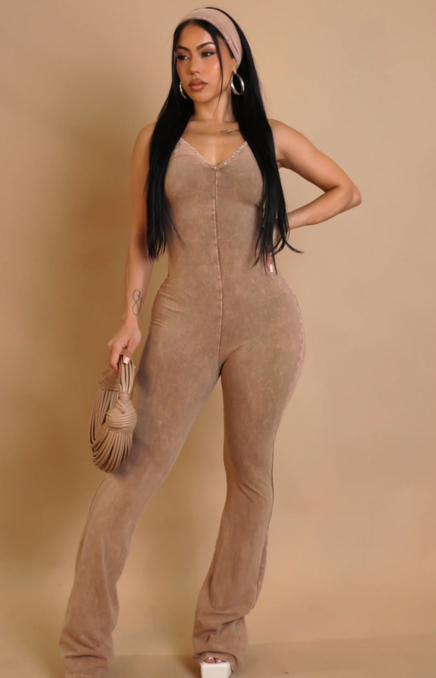 Taupe Minerals Jumpsuits