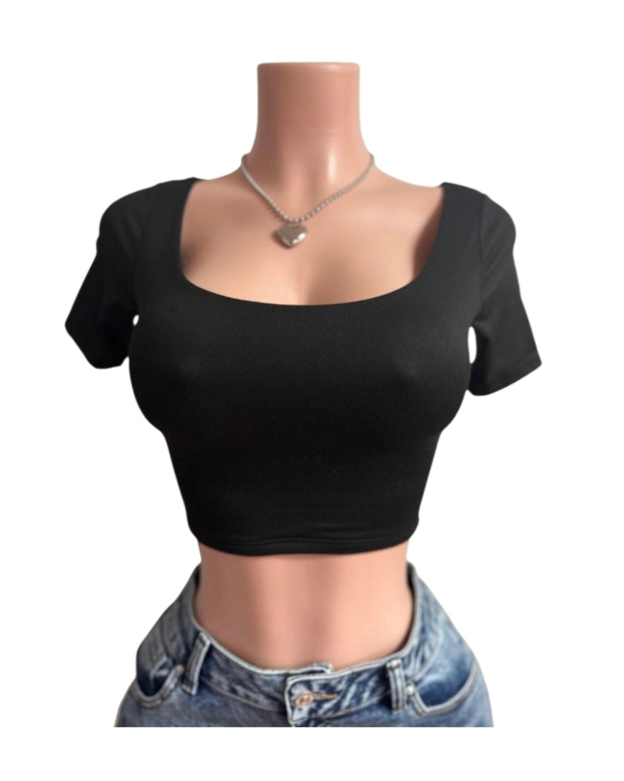 Runy Black Crop top