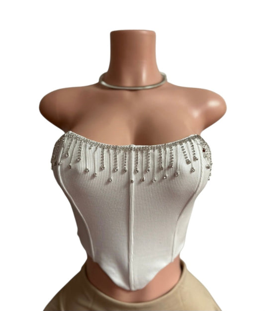 Rhinestone Corcet Stretch