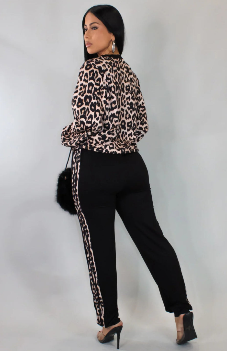 Animal print jogger set