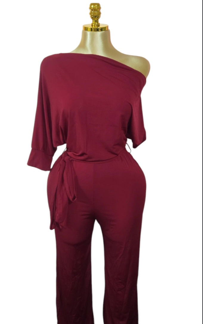 Vilay Burgundy Jumpsuits(plus)