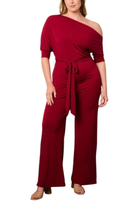 Vilay Burgundy Jumpsuits(plus)