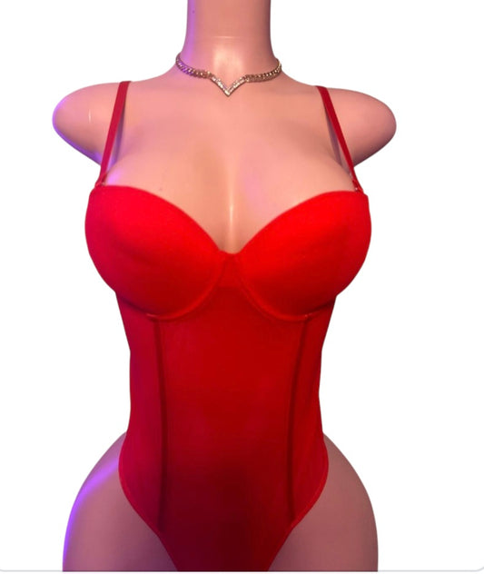 Minka Red Bodysuit