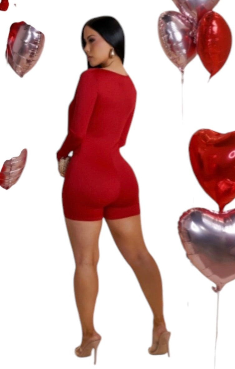 Valentine Red Romper❣️