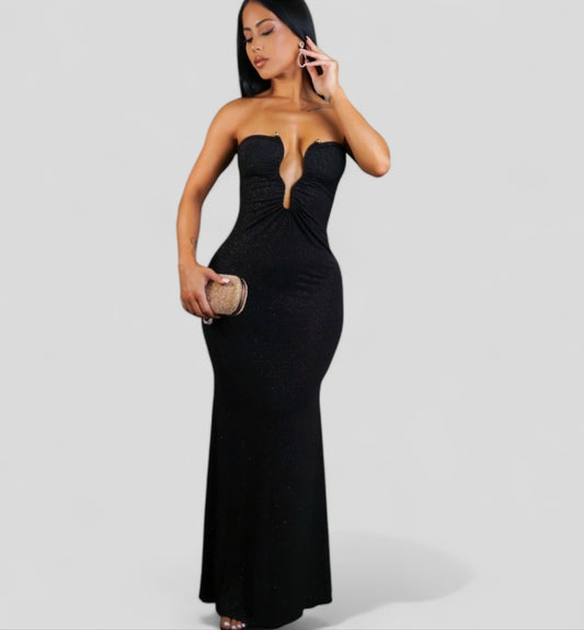 Secrets Black Maxi Dress